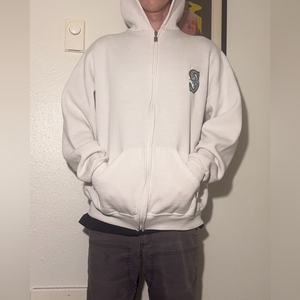 Vintage Mariners Zip-Up Hoodie Sweatshirt